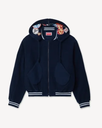Cazadora tipo bomber con insignias Kenzo bordadas, de algodón