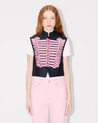 Chaleco «Trompe L’œIl» de Kenzo en lana y algodón