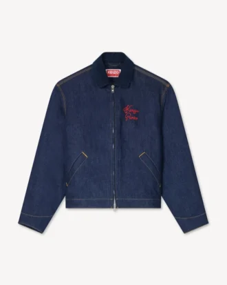 Chaqueta acolchada de estilo workwear en denim japonés