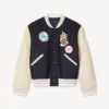 Chaqueta blusón universitaria oversize de lana «Kenzo Badges»
