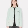 Chaqueta de trabajo bordada «Boke Flower» en denim japonés