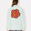 Chaqueta de trabajo bordada «Boke Flower» en denim japonés