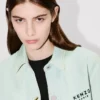 Chaqueta de trabajo bordada «Boke Flower» en denim japonés
