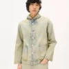Chaqueta de trabajo tipo chal en denim japonés Chaqueta de trabajo tipo chal en denim japonés