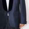 Chaqueta entallada con solapas chal en seda de lana virgen Chaqueta entallada con solapas chal en seda de lana virgen