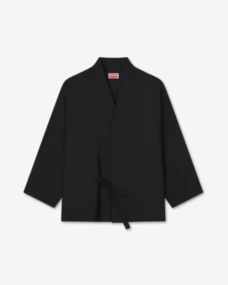 Chaqueta kimono de lana virgen