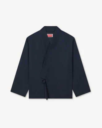 Chaqueta kimono de lana virgen
