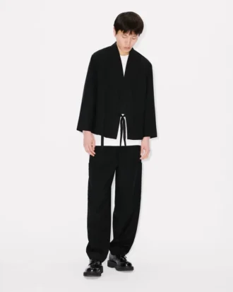 Chaqueta kimono de lana virgen