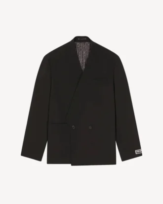 Chaqueta kimono entallada de lana virgen