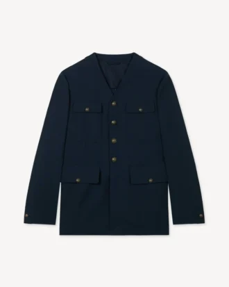 Chaqueta militar sin cuello