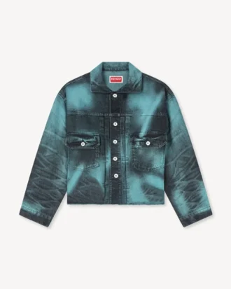 Chaqueta trucker «Boke Flower» en denim japonés