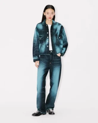 Chaqueta trucker «Boke Flower» en denim japonés