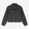 Chaqueta trucker con bordado «Boke Flower» en denim japonés Chaqueta trucker con bordado «Boke Flower» en denim japonés