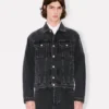 Chaqueta trucker con bordado «Boke Flower» en denim japonés Chaqueta trucker con bordado «Boke Flower» en denim japonés