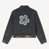Chaqueta trucker con bordado «Boke Flower» en denim japonés Chaqueta trucker con bordado «Boke Flower» en denim japonés