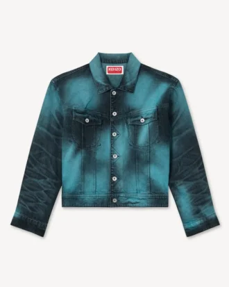 Chaqueta trucker oversize «Kenzo Boke Heart» en denim japonés