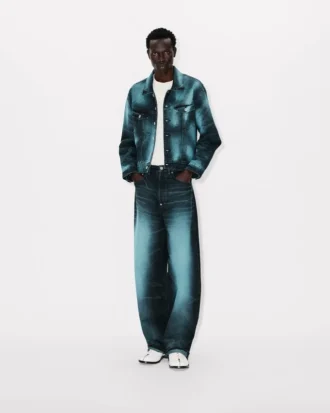 Chaqueta trucker oversize «Kenzo Boke Heart» en denim japonés