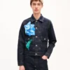 Chaqueta trucker plisada «Kenzo Tulip» en denim japonés Chaqueta trucker plisada «Kenzo Tulip» en denim japonés