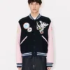 Chaqueta universitaria bordada con insignias de Kenzo en lana Chaqueta universitaria bordada con insignias de Kenzo en lana