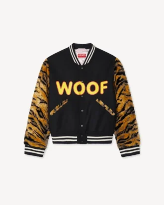 Chaqueta universitaria unisex estampada «Kenzo Tiger» en lana virgen