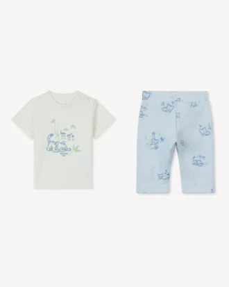 Conjunto de camiseta y pantalones de algodón