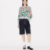 Cárdigan adornado con motivos florales «Kenzo» en algodón y lana Cárdigan adornado con motivos florales «Kenzo» en algodón y lana