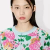 Cárdigan adornado con motivos florales «Kenzo» en algodón y lana Cárdigan adornado con motivos florales «Kenzo» en algodón y lana