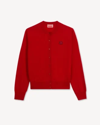 Cárdigan bordado «Boke Flower» en lana merino