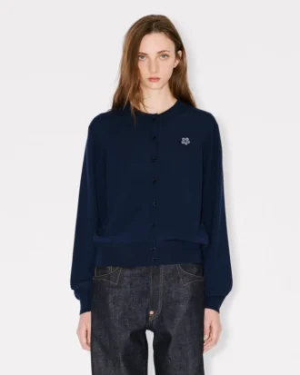 Cárdigan bordado «Boke Flower» en lana merino