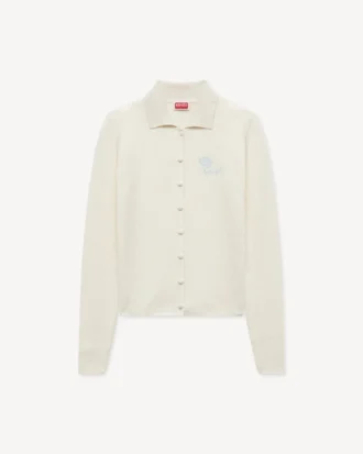 Cárdigan bordado «Kenzo Tulip» en algodón esponjoso