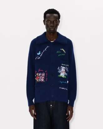 Cárdigan con adornos «Kenzo Cartoon» de lana y algodón
