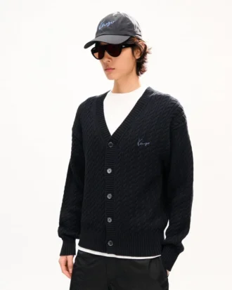 Cárdigan de punto bordado con el motivo «Kenzo Signature Cable»