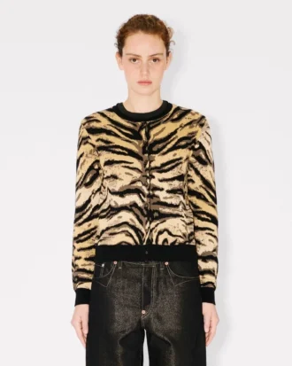 Cárdigan «Kenzo Tiger» en mezcla de algodón y lana