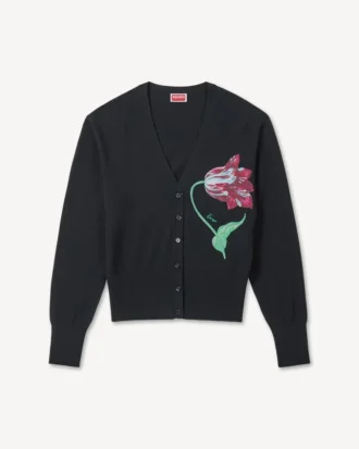 Cárdigan «Kenzo Tulip» de algodón y lana