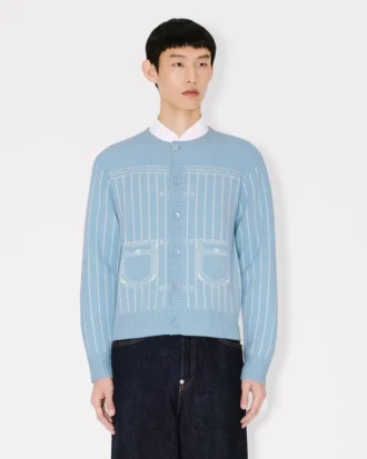 Cárdigan «Trompe L’œil» de Kenzo en algodón y lana