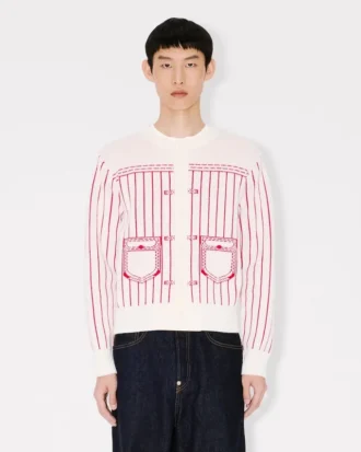 Cárdigan «Trompe L’œil» de Kenzo en algodón y lana
