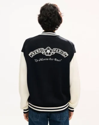 Cárdigan universitario «Kenzo Paris Emblem» en mezcla de algodón