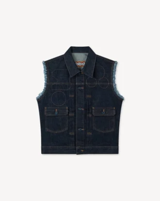 Gorra de camionero recortada «Kenzo Badges» en denim japonés