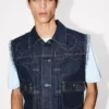 Gorra de camionero recortada «Kenzo Badges» en denim japonés Gorra de camionero recortada «Kenzo Badges» en denim japonés