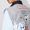 Gorra de camionero recortada «Kenzo Badges» en denim japonés Gorra de camionero recortada «Kenzo Badges» en denim japonés