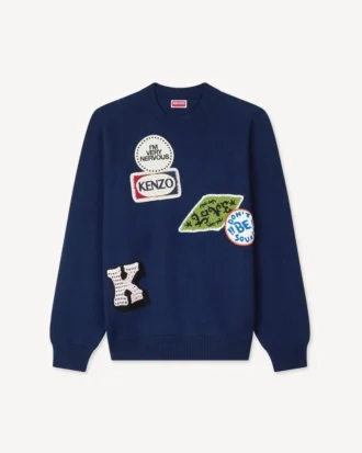 Jersey bordado «Kenzo Badges» de algodón y lana