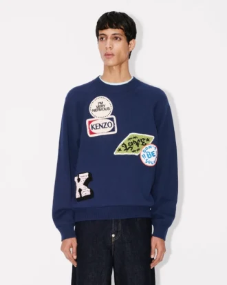 Jersey bordado «Kenzo Badges» de algodón y lana