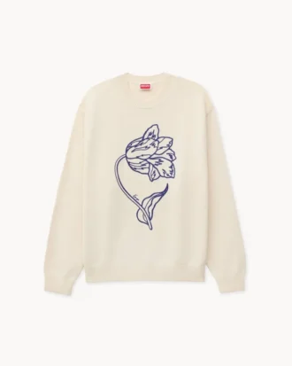 Jersey bordado «Kenzo Tulip» de lana y algodón