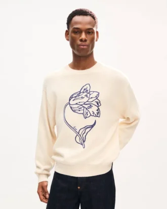 Jersey bordado «Kenzo Tulip» de lana y algodón