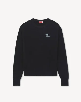 Jersey bordado «Kenzo Tulip» en algodón esponjoso