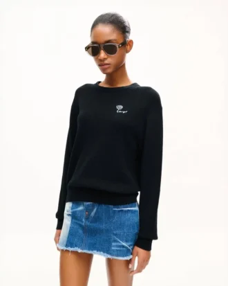 Jersey bordado «Kenzo Tulip» en algodón esponjoso