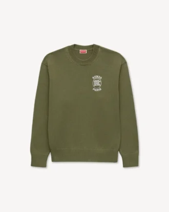 Jersey de algodón bordado con el emblema de Kenzo Paris