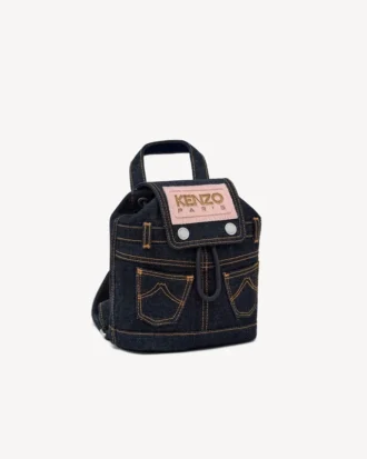 Mochila mini «Kenzo Five Pockets» en sarga tipo denim Mochila mini «Kenzo Five Pockets» en sarga tipo denim