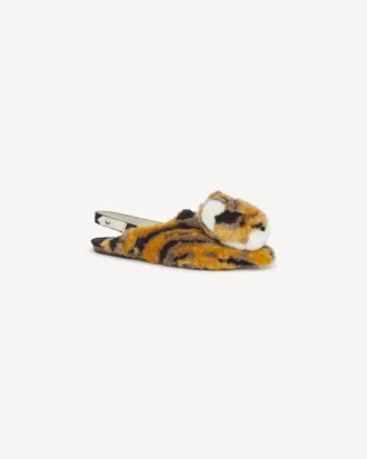 Mules «Kenzo-Kali» con estampado de tigre en piel sintética