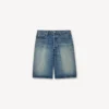 Pantalón corto recto de denim japonés Pantalón corto recto de denim japonés